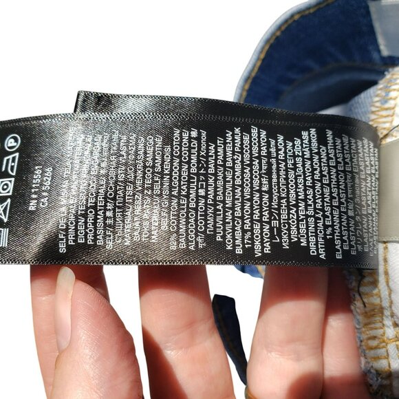 7 For All Mankind 7FAM Josefina Jeans 30 Boyfriend Distressed Medium Wash Blue - Picture 13 of 13